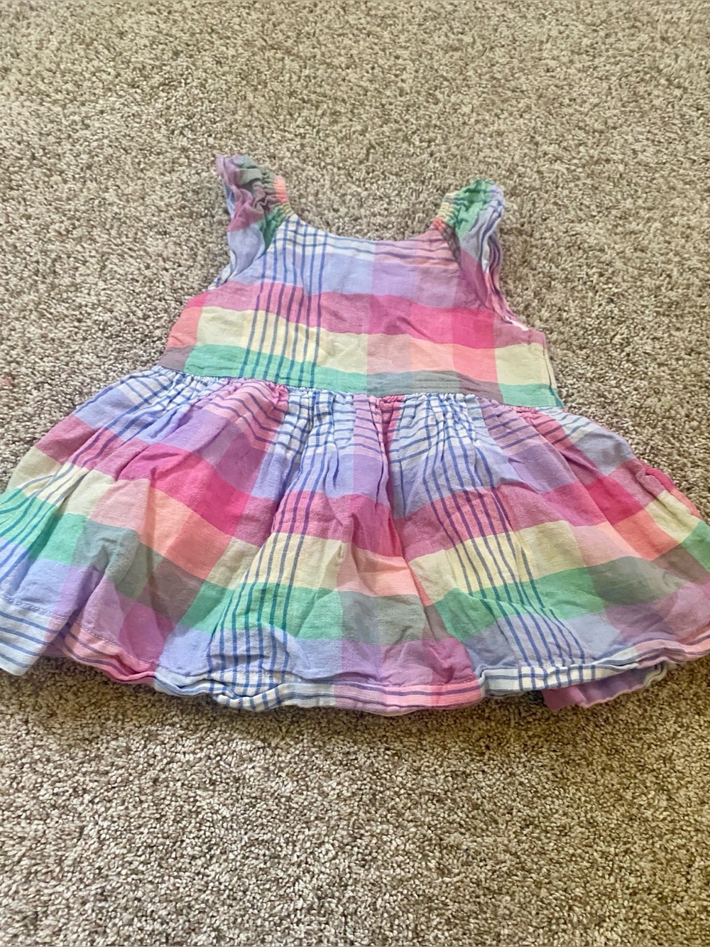 GAP Girls Multicolor Plaid Tank Dress